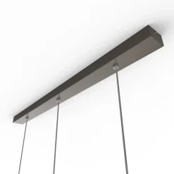 LUMICOM - Rail de suspension FUNNEL, 3X E27, max 42W, métal, Gris tourterelle brillant, D.25cm L.100cm