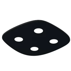 LUMICOM - RIVER FREE Plafonnier, 4x GX53, max 8W, métal, noir mat, 55x55cm