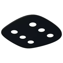 LUMICOM - RIVER FREE Plafonnier, 6x GX53, max 8W, métal, noir brillant, 55x40cm