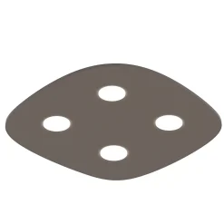 LUMICOM - RIVER FREE Plafonnier, 4x GX53, max 8W, métal, gris , 55x55cm