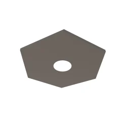 LUMICOM - RIVER HEX Plafonnier, 1x GX53, max 8W, métal, gris , 25x25cm