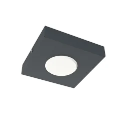 LUMICOM - RIVER SQUARE Plafonnier, 1x GX53, max 8W, métal, gris anthracite, 15x15cm