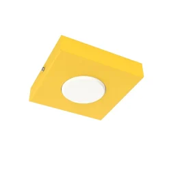 LUMICOM - RIVER SQUARE Plafonnier, 1x GX53, max 8W, métal, jaune, 15x15cm