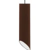 LUMICOM - ROND COUPE Suspension, 1x GU10, max 33W, métal, marron corten/feuille d'or, D.6cm x H30cm