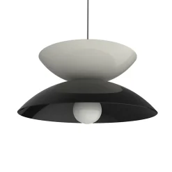 LUMICOM - ROND Suspension, 1X GU10, max 33W, métal, gris, H.30cm