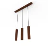 LUMICOM - ROND Suspension, 3X GU10, max 33W, métal, marron corten, L70cm x H30cm