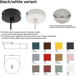 LUMICOM - ROND Suspension, 1X GU10, max 33W, métal, blanc brillant, H.40cm