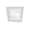 LUMICOM - SKINNY Plafonnier, LED INTEGREE, 18W, 4000K, métal, blanc spatolato, L45x40cm