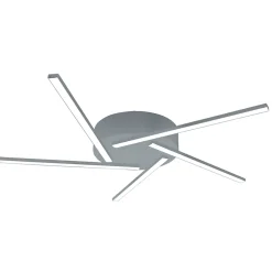 LUMICOM - SPIN Plafonnier, STRIP LED, 4000K, métal, gris, D.60cm