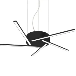 LUMICOM - SPIN Suspension, STRIP LED, 4000K, métal, noir mat, D.60cm