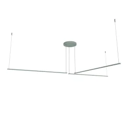 LUMICOM - SPLINT 3X Suspension, STRIP LED, 17W/m, 3000K, métal, vert iceberg, L100cm