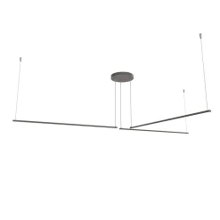 LUMICOM - SPLINT 3X Suspension, STRIP LED, 17W/m, 3000K, métal, gris , L100cm