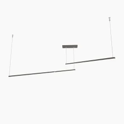LUMICOM - SPLINT 2X Suspension, STRIP LED, 17W/m, 4000K, métal, gris , L100cm