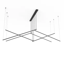 LUMICOM - STORM Suspension, STRIP LED, 102W/m, 3000K, métal, noir, L 200