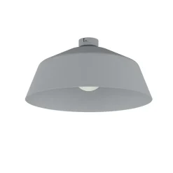 LUMICOM - TOKYO Plafonnier, 1xE27, max 42W, métal, gris, D.50cm