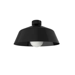 LUMICOM - TOKYO Plafonnier, 1xE27, max 42W, métal, noir brillant, D.35cm