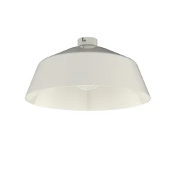 LUMICOM - TOKYO Plafonnier, 1xE27, max 42W, métal, blanc brillant, D.50cm