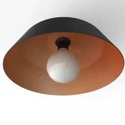 LUMICOM - TOKYO Plafonnier, 1xE27, max 42W, métal, blanc mat, D.35cm