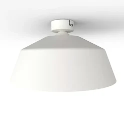 LUMICOM - TOKYO Plafonnier, 1xE27, max 42W, métal, blanc mat, D.35cm