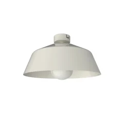 LUMICOM - TOKYO Plafonnier, 1xE27, max 42W, métal, blanc brillant, D.35cm