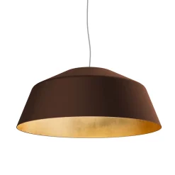 LUMICOM - TOKYO Suspension, 1xE27, max 42W, métal, corten/feuille d'or, D.35cm