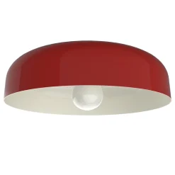 LUMICOM - TUZZI Plafonnier, 1xE27, max 42W, métal, rouge brillant/blanc, D.40cm