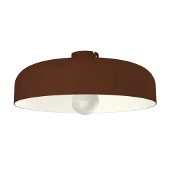 LUMICOM - TUZZI Plafonnier, 1xE27, max 42W, métal, marron corten/blanc, D.40cm