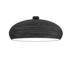 LUMICOM - UFO Plafonnier, 1xE27, max 42W, métal, noir brillant/blanc, D.60cm