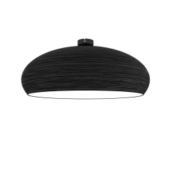 LUMICOM - UFO Plafonnier, 1xE27, max 42W, métal, noir/blanc, D.60cm