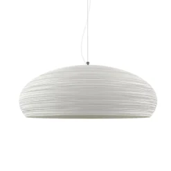 LUMICOM - UFO Sospensione, 1xE27, max 42W, metallo, bianco lucido, D.60cm