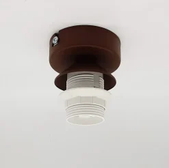 LUMICOM - VENICE Plafonnier, 1xE27, max 42W, métal, marron corten/feuille d'or, D.40cm