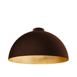 LUMICOM - VENICE Plafonnier, 1xE27, max 42W, métal, marron corten/feuille d'or, D.60cm