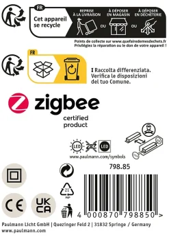 Luminaire en suspension LED Smart Home Zigbee 3.0 Lento Tunable White 2100lm 41,5W Noir mat gradable