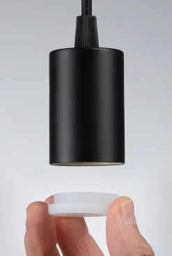 Luminaire en suspension Ravi IP44 E27 max. 60W Noir mat gradable