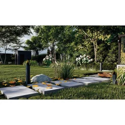 Luminaire extérieur jardin - LED remplaçable - 50cm - Graphite - IP44