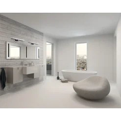 Luminaire mural LED - IP44 - 8W - 4000K - Noir - Salle de bain