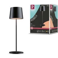 Luminaire rechargeable Gilo IP44 gradable 2700K Noir mat