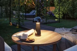 Luminaire rechargeable 3-Step-Dim Onzo IP44 gradable 2700K Noir