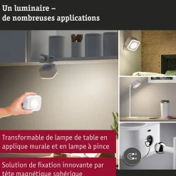 Luminaires à poser mobiles Varia White Switch 160lm / 40lm 1,6W / 0,4W Blanc