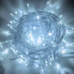 Lumineuse interieur à batterie, guirlande lumineuse Noël 100 LED, couleur blanc