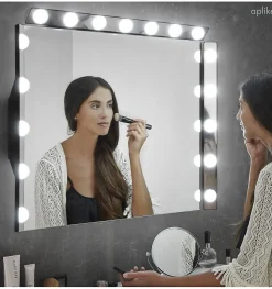 Lumières de miroir de maquillage hollywoodienne avec lumière froide (5700K), lumières de vanité faciles à installer (60 cm)