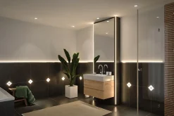 LumiTiles Carrelage LED Square Kit de 2 IP44 100x100mm 2x20lm 230/12V 2x0,8W 2700K Blanc Matière plastique Aluminium