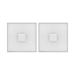 LumiTiles Carrelage LED Square Kit de 2 IP44 100x100mm 2x20lm 230/12V 2x0,8W 2700K Blanc Matière plastique Aluminium