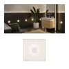 LumiTiles Carrelage LED Square Tuile individuel IP44 100x100mm 20lm 12V 0,8W 2700K Blanc Matière plastique Aluminium