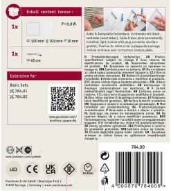 LumiTiles Carrelage LED Square Tuile individuel IP44 100x100mm 20lm 12V 0,8W 2700K Blanc Matière plastique Aluminium