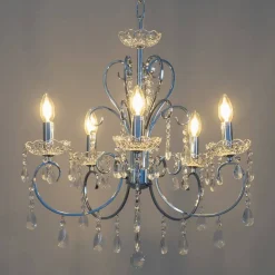 Lustre - Lustre cristal argent - Pavia