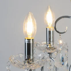 Lustre - Lustre cristal argent - Pavia