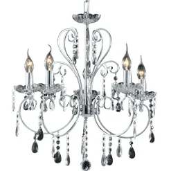 Lustre - Lustre cristal argent - Pavia