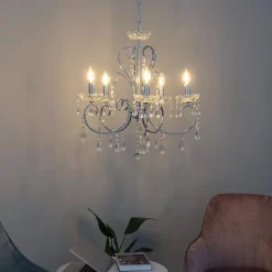 Lustre - Lustre cristal argent - Pavia