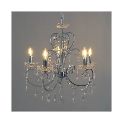 Lustre - Lustre cristal argent - Pavia